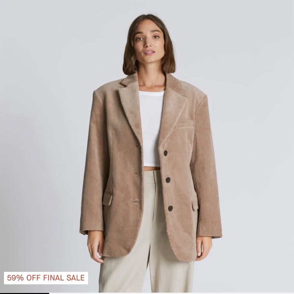 Everlane Taupe The Corduroy ‘80s Blazer Jacket Oversized